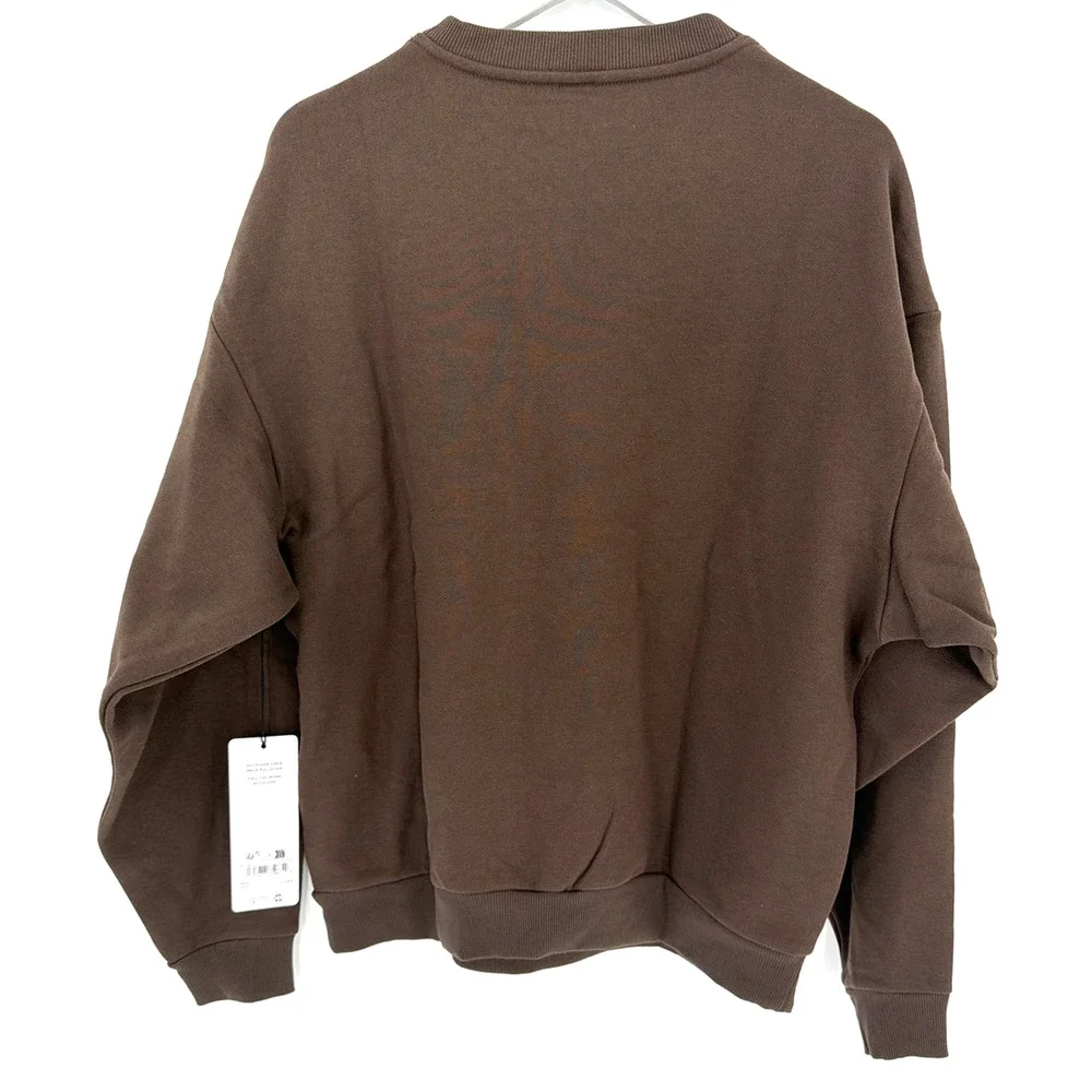 Alo Yoga Unisex Espresso Accolade Crew Neck Pullover Sweatshirt Size L